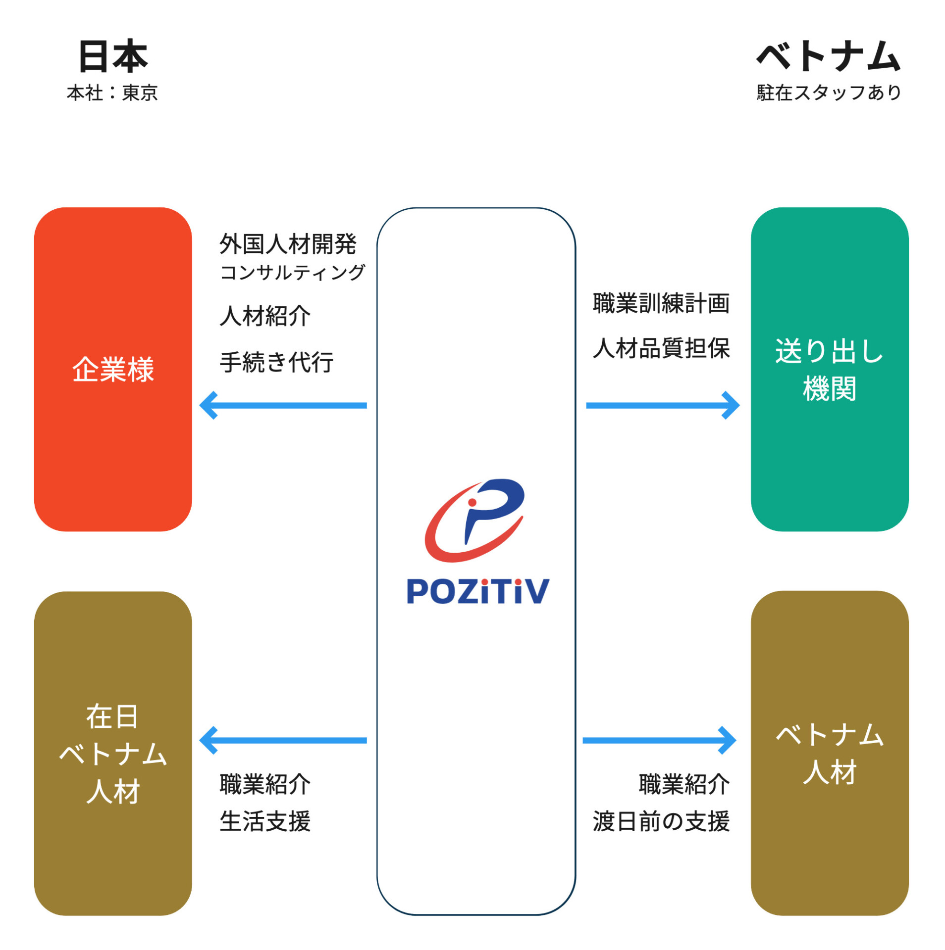 Pozitivの位置づけ — 日本とベトナムをつなぐ